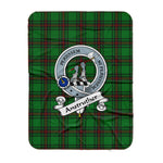 Scotstee Shop Tartan Plaid Blanket Anstruther Hunting Clan Crest Badge Scottish Tartan Plaid Sherpa Blanket