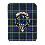 Scotstee Shop Tartan Plaid Blanket Arbuthnot Clan Crest Badge Scottish Tartan Plaid Sherpa Blanket