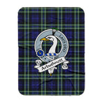 Scotstee Shop Tartan Plaid Blanket Arbuthnot Clan Crest Badge Scottish Tartan Plaid Sherpa Blanket