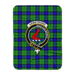 Scotstee Shop Tartan Plaid Blanket Armstrong Clan Crest Badge Scottish Tartan Plaid Sherpa Blanket