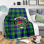 Scotstee Shop Tartan Plaid Blanket Armstrong Clan Crest Badge Scottish Tartan Plaid Sherpa Blanket