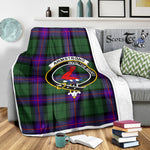 Scotstee Shop Tartan Plaid Blanket Armstrong Modern Clan Crest Badge Scottish Tartan Plaid Sherpa Blanket