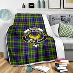Scotstee Shop Tartan Plaid Blanket Arnott Clan Crest Badge Scottish Tartan Plaid Sherpa Blanket