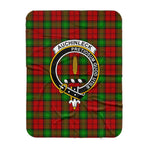 Scotstee Shop Tartan Plaid Blanket Auchinleck Clan Crest Badge Scottish Tartan Plaid Sherpa Blanket