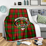 Scotstee Shop Tartan Plaid Blanket Auchinleck Clan Crest Badge Scottish Tartan Plaid Sherpa Blanket