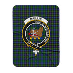 Scotstee Shop Tartan Plaid Blanket Baillie Hunting Clan Crest Badge Scottish Tartan Plaid Sherpa Blanket