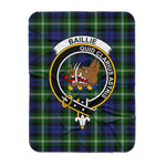 Scotstee Shop Tartan Plaid Blanket Baillie Modern Clan Crest Badge Scottish Tartan Plaid Sherpa Blanket