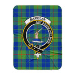 Scotstee Shop Tartan Plaid Blanket Barclay Hunting Ancient Clan Crest Badge Scottish Tartan Plaid Sherpa Blanket