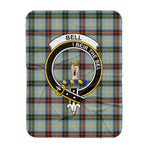 Scotstee Shop Tartan Plaid Blanket Bell Clan Crest Badge Scottish Tartan Plaid Sherpa Blanket