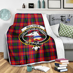 Scotstee Shop Tartan Plaid Blanket Belshes Clan Crest Badge Scottish Tartan Plaid Sherpa Blanket