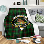 Scotstee Shop Tartan Plaid Blanket Beveridge Clan Crest Badge Scottish Tartan Plaid Sherpa Blanket