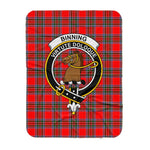 Scotstee Shop Tartan Plaid Blanket Binning Clan Crest Badge Scottish Tartan Plaid Sherpa Blanket