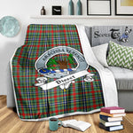 Scotstee Shop Tartan Plaid Blanket Bisset Clan Badge Scottish Tartan Plaid Sherpa Blanket, Tartan Blanket, Plaid Blanket, Scottish Blanket, Gift Christmas Blanket, Christmas Blanket, Mother Day Gift, Father Day Gift