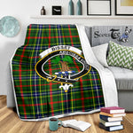 Scotstee Shop Tartan Plaid Blanket Bisset Pattern Clan Crest Badge Scottish Tartan Plaid Sherpa Blanket