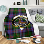 Scotstee Shop Tartan Plaid Blanket Blair Modern Clan Crest Badge Scottish Tartan Plaid Sherpa Blanket