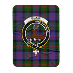 Scotstee Shop Tartan Plaid Blanket Blair Modern Clan Crest Badge Scottish Tartan Plaid Sherpa Blanket