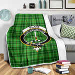 Scotstee Shop Tartan Plaid Blanket Blane Clan Crest Badge Scottish Tartan Plaid Sherpa Blanket