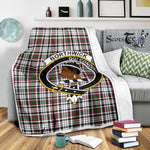 Scotstee Shop Tartan Plaid Blanket Borthwick Clan Crest Badge Scottish Tartan Plaid Sherpa Blanket