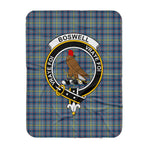 Scotstee Shop Tartan Plaid Blanket Boswell Clan Crest Badge Scottish Tartan Plaid Sherpa Blanket