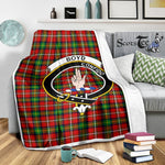 Scotstee Shop Tartan Plaid Blanket Boyd Clan Crest Badge Scottish Tartan Plaid Sherpa Blanket