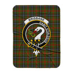 Scotstee Shop Tartan Plaid Blanket Brisbane Clan Crest Badge Scottish Tartan Plaid Sherpa Blanket