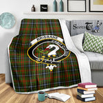 Scotstee Shop Tartan Plaid Blanket Brisbane Clan Crest Badge Scottish Tartan Plaid Sherpa Blanket