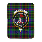 Scotstee Shop Tartan Plaid Blanket Brodie Hunting Clan Crest Badge Scottish Tartan Plaid Sherpa Blanket
