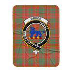 Scotstee Shop Tartan Plaid Blanket Bruce Ancient Clan Crest Badge Scottish Tartan Plaid Sherpa Blanket