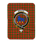 Scotstee Shop Tartan Plaid Blanket Bruce Clan Crest Badge Scottish Tartan Plaid Sherpa Blanket