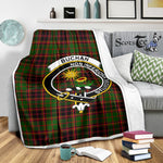 Scotstee Shop Tartan Plaid Blanket Buchan Modern Clan Crest Badge Scottish Tartan Plaid Sherpa Blanket