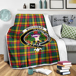 Scotstee Shop Tartan Plaid Blanket Buchanan Clan Crest Badge Scottish Tartan Plaid Sherpa Blanket