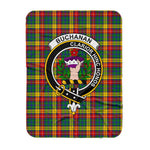 Scotstee Shop Tartan Plaid Blanket Buchanan Clan Crest Badge Scottish Tartan Plaid Sherpa Blanket