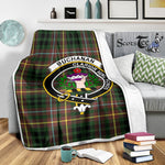 Scotstee Shop Tartan Plaid Blanket Buchanan Hunting Clan Crest Badge Scottish Tartan Plaid Sherpa Blanket