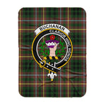Scotstee Shop Tartan Plaid Blanket Buchanan Hunting Clan Crest Badge Scottish Tartan Plaid Sherpa Blanket