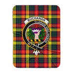 Scotstee Shop Tartan Plaid Blanket Buchanan Modern Clan Crest Badge Scottish Tartan Plaid Sherpa Blanket