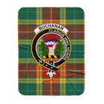 Scotstee Shop Tartan Plaid Blanket Buchanan Old Sett Clan Crest Badge Scottish Tartan Plaid Sherpa Blanket
