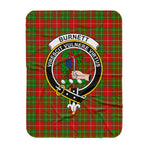 Scotstee Shop Tartan Plaid Blanket Burnett Clan Crest Badge Scottish Tartan Plaid Sherpa Blanket