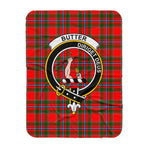 Scotstee Shop Tartan Plaid Blanket Butter Clan Crest Badge Scottish Tartan Plaid Sherpa Blanket