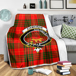Scotstee Shop Tartan Plaid Blanket Cameron Modern Clan Crest Badge Scottish Tartan Plaid Sherpa Blanket