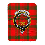 Scotstee Shop Tartan Plaid Blanket Cameron Modern Clan Crest Badge Scottish Tartan Plaid Sherpa Blanket