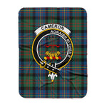 Scotstee Shop Tartan Plaid Blanket Cameron of Erracht Ancient Clan Crest Badge Scottish Tartan Plaid Sherpa Blanket