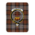 Scotstee Shop Tartan Plaid Blanket Cameron Of Erracht Weathered Clan Crest Badge Scottish Tartan Plaid Sherpa Blanket
