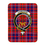 Scotstee Shop Tartan Plaid Blanket Cameron Of Lochiel Modern Clan Crest Badge Scottish Tartan Plaid Sherpa Blanket