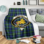 Scotstee Shop Tartan Plaid Blanket Campbell Argyll Ancient Clan Crest Badge Scottish Tartan Plaid Sherpa Blanket