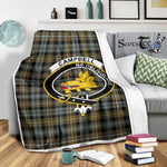 Scotstee Shop Tartan Plaid Blanket Campbell Argyll Weathered Clan Crest Badge Scottish Tartan Plaid Sherpa Blanket