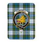 Scotstee Shop Tartan Plaid Blanket Campbell Dress Clan Crest Badge Scottish Tartan Plaid Sherpa Blanket