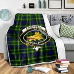 Scotstee Shop Tartan Plaid Blanket Campbell Of Breadalbane Modern Clan Crest Badge Scottish Tartan Plaid Sherpa Blanket