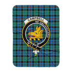 Scotstee Shop Tartan Plaid Blanket Campbell Of Cawdor Ancient Clan Crest Badge Scottish Tartan Plaid Sherpa Blanket