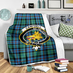 Scotstee Shop Tartan Plaid Blanket Campbell Of Cawdor Ancient Clan Crest Badge Scottish Tartan Plaid Sherpa Blanket