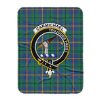 Scotstee Shop Tartan Plaid Blanket Carmichael Ancient Clan Crest Badge Scottish Tartan Plaid Sherpa Blanket